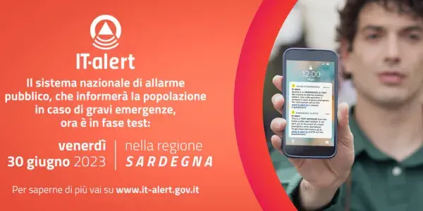 IT-alert: il sistema di allarme pubblico il 30 giugno in sperimentazione in Sardegna