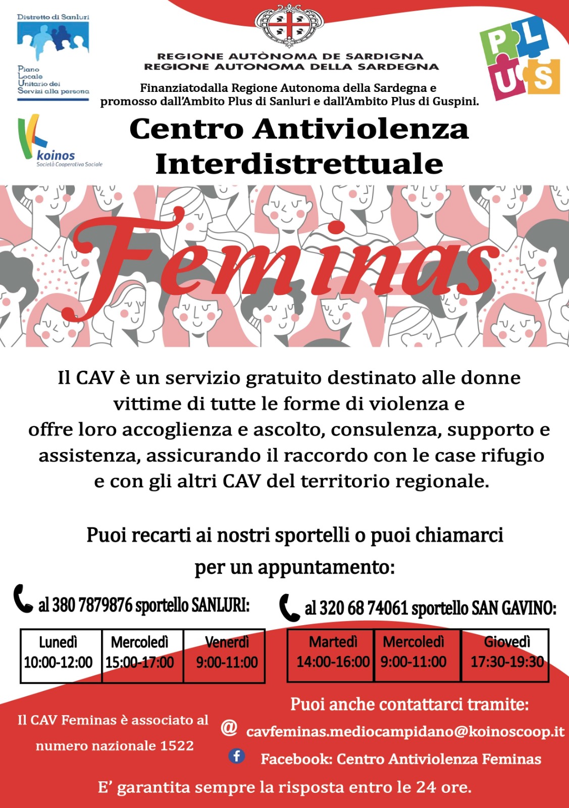 Attivazione Centro AntiViolenza Interdistrettuale Femminas 